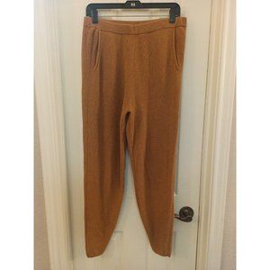 Nwt Women's Theory Overly Tan Montana Wool Tapered Joggers Medium